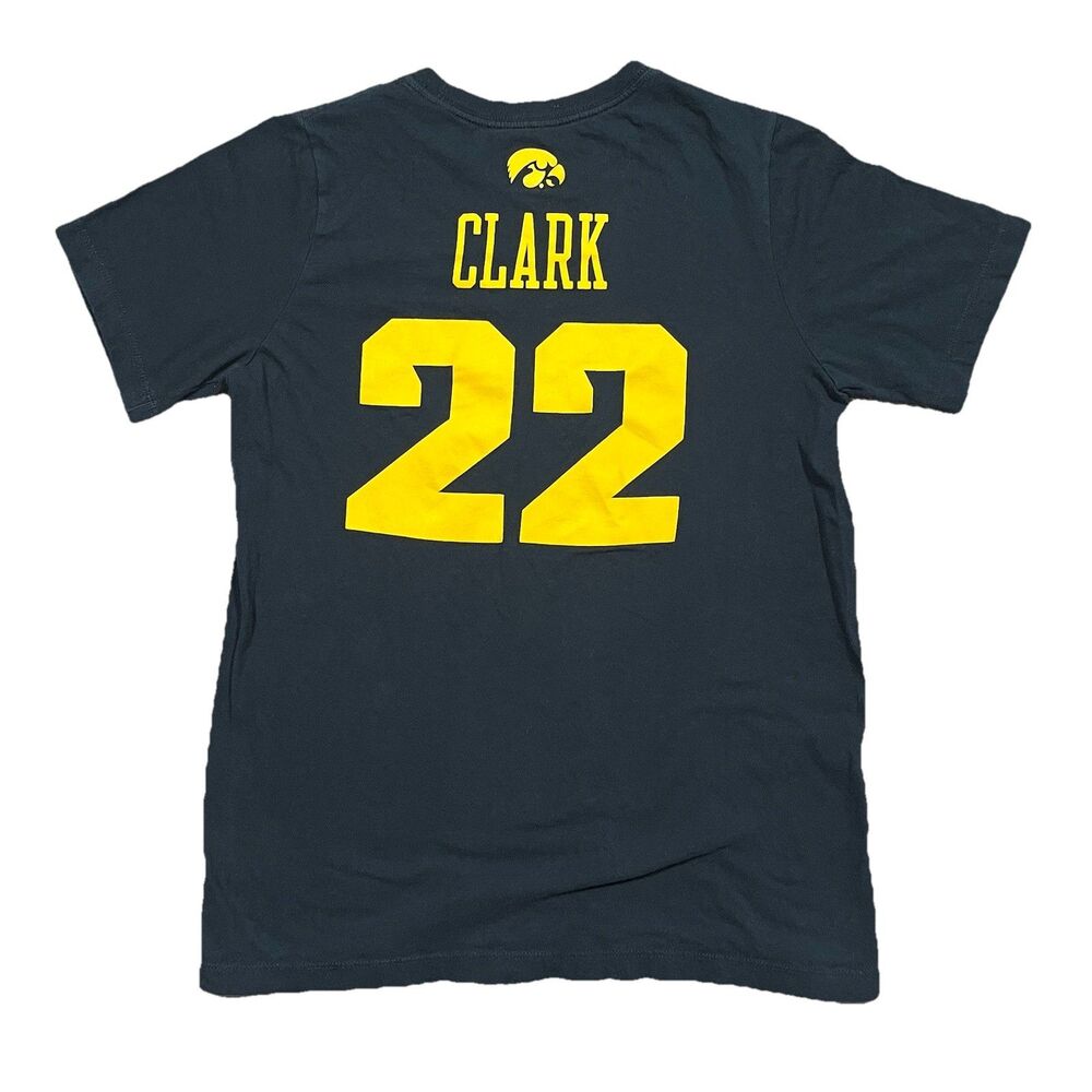 Nike Iowa Hawkeyes Clark 22 Graphic T Shirt Kids Youth XL Black